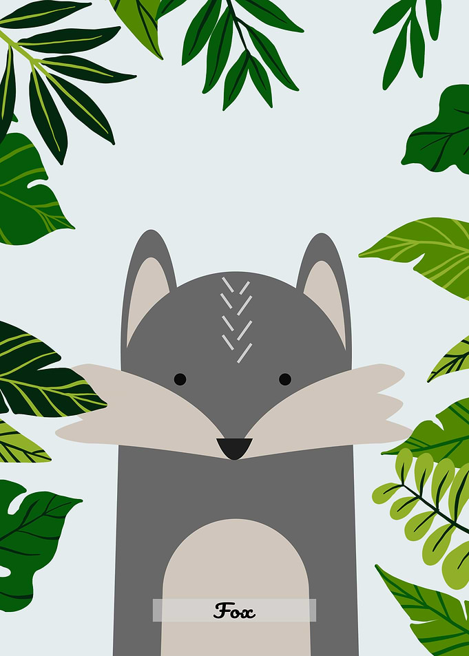 Cute Grey Fox