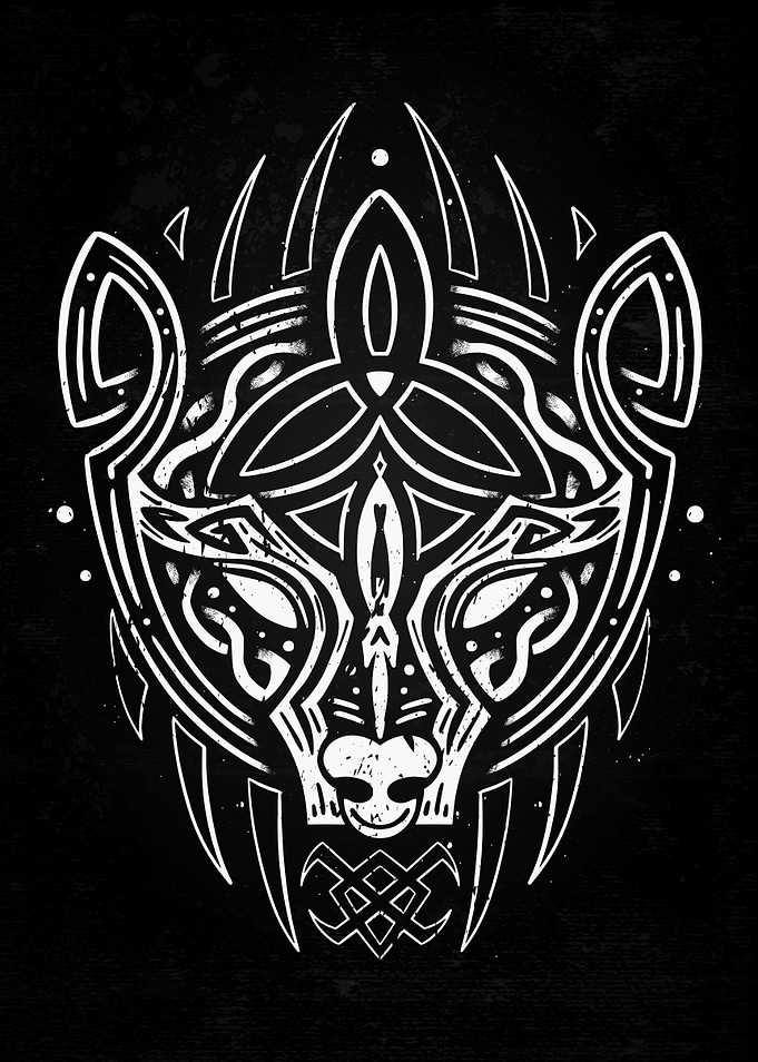 Tribal Celtic Bear Head