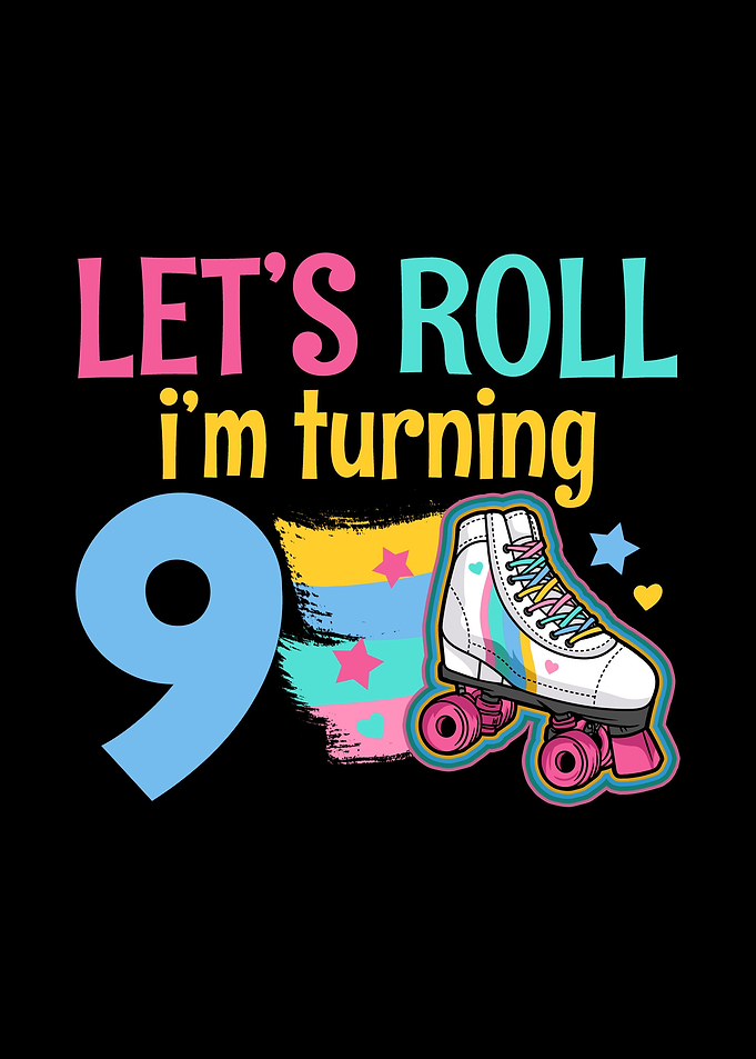 9th Birthday Roller Skater