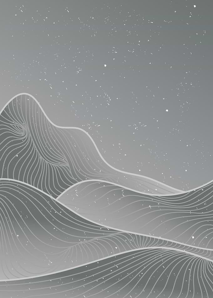 Mountain and ocean wave