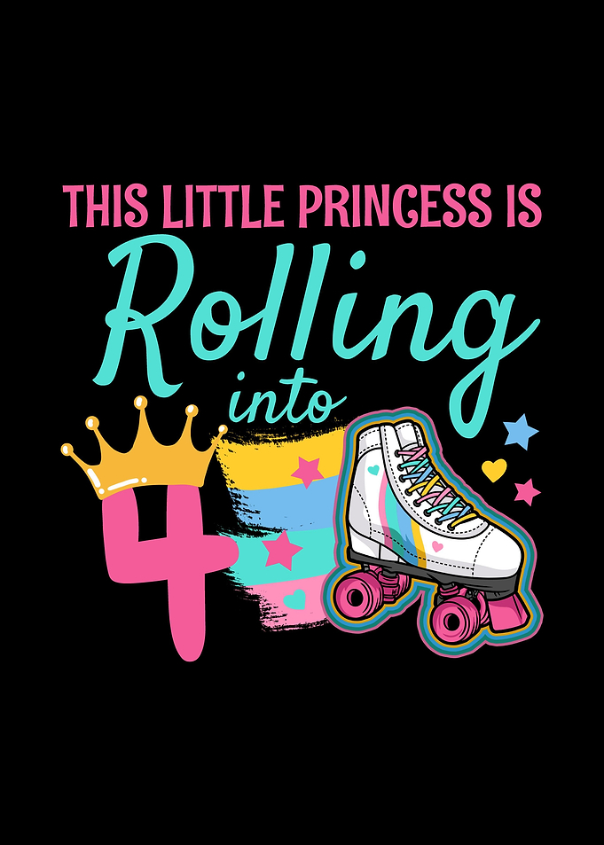 4th Birthday Roller Skater