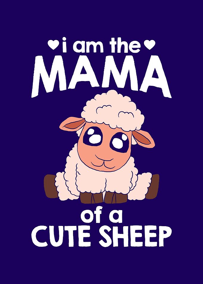 Mama Of A Cute Sheep