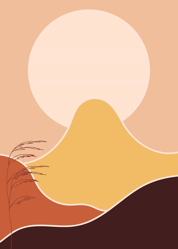 Abstract sun mountainlayer