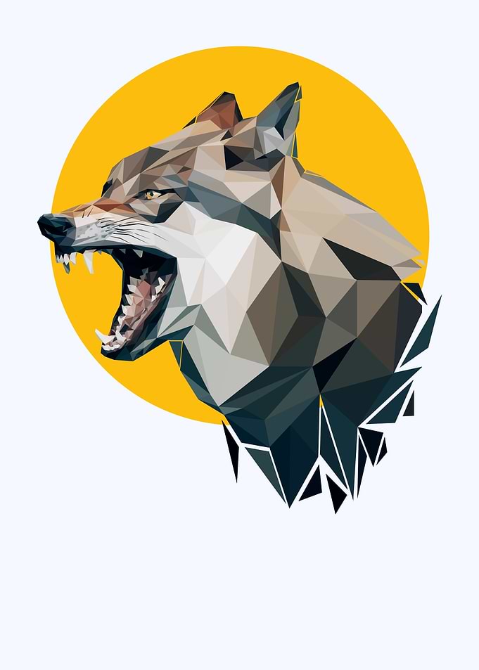 Wolf pop art