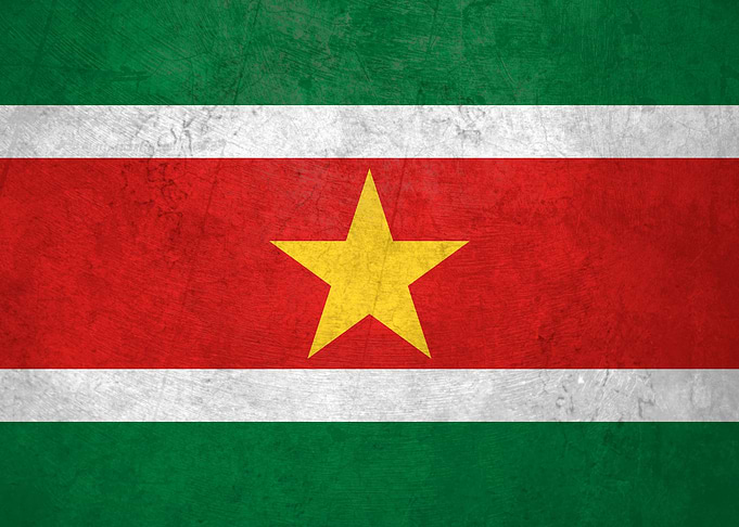 Flag of Suriname on Wall