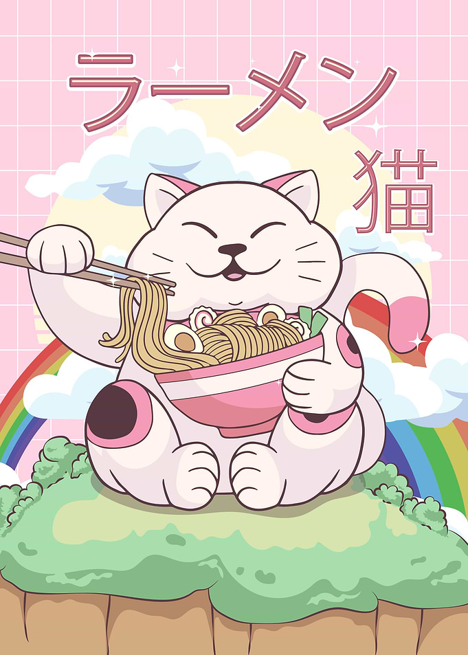 Kawaii Cat Ramen Noodles