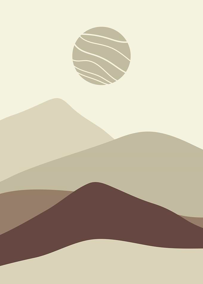 Aesthetic sun mountain