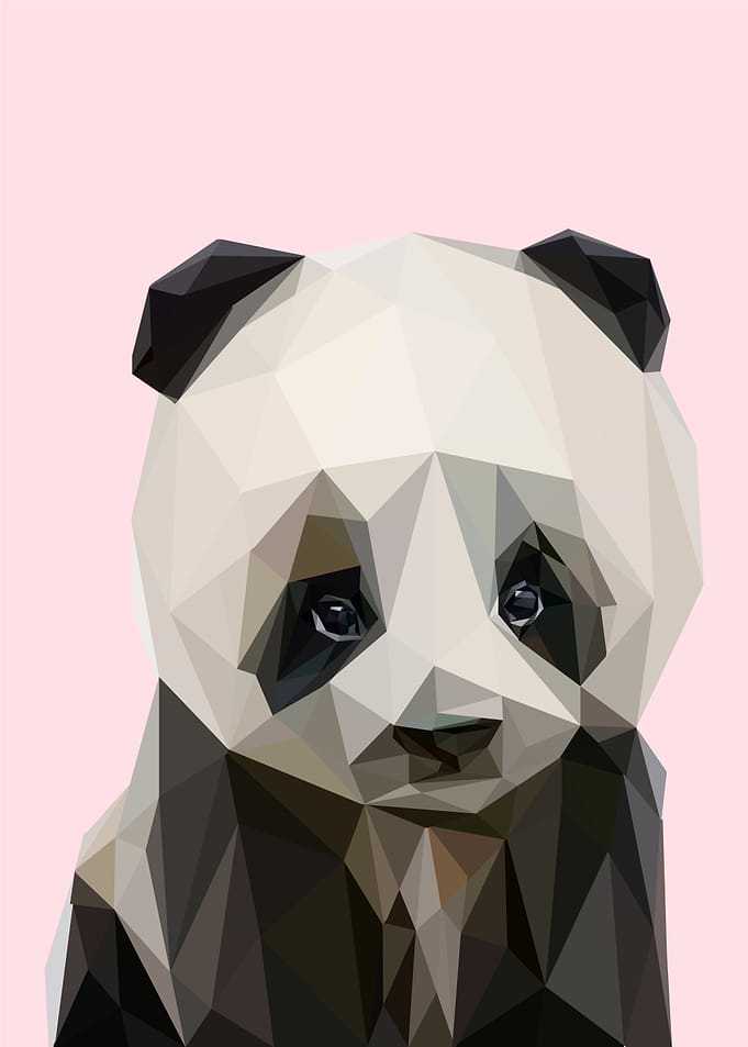 Baby panda pop art