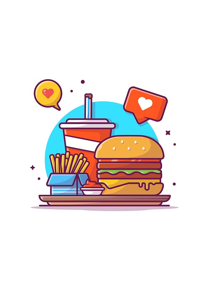 Fast Food Cartoon