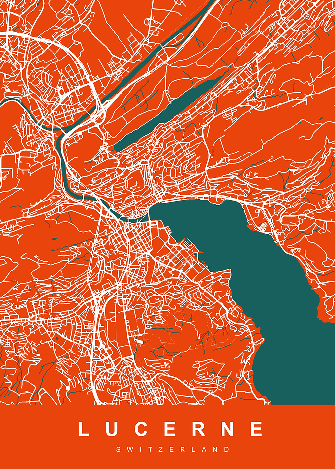LUCERNE Map SWITZERLAND