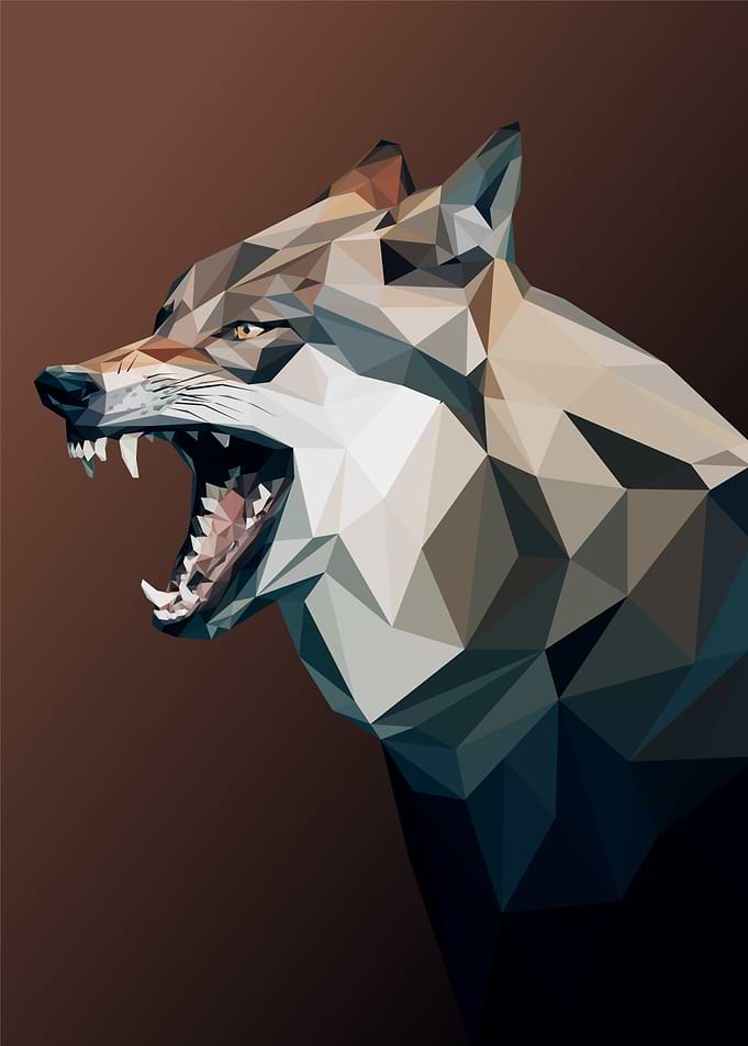 wolf pop art