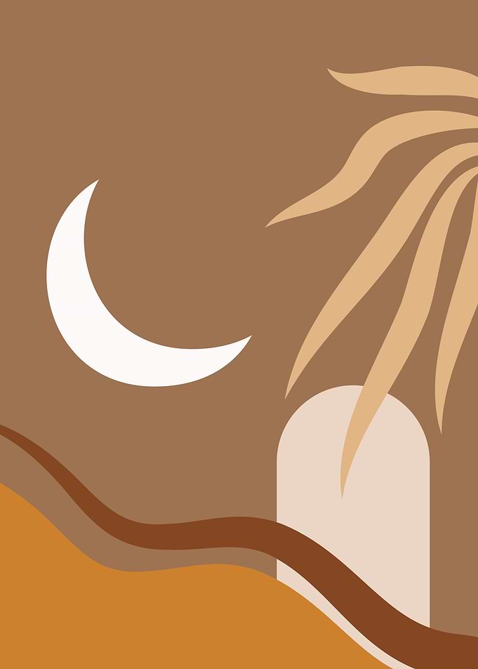 Abstract Midcentury moon