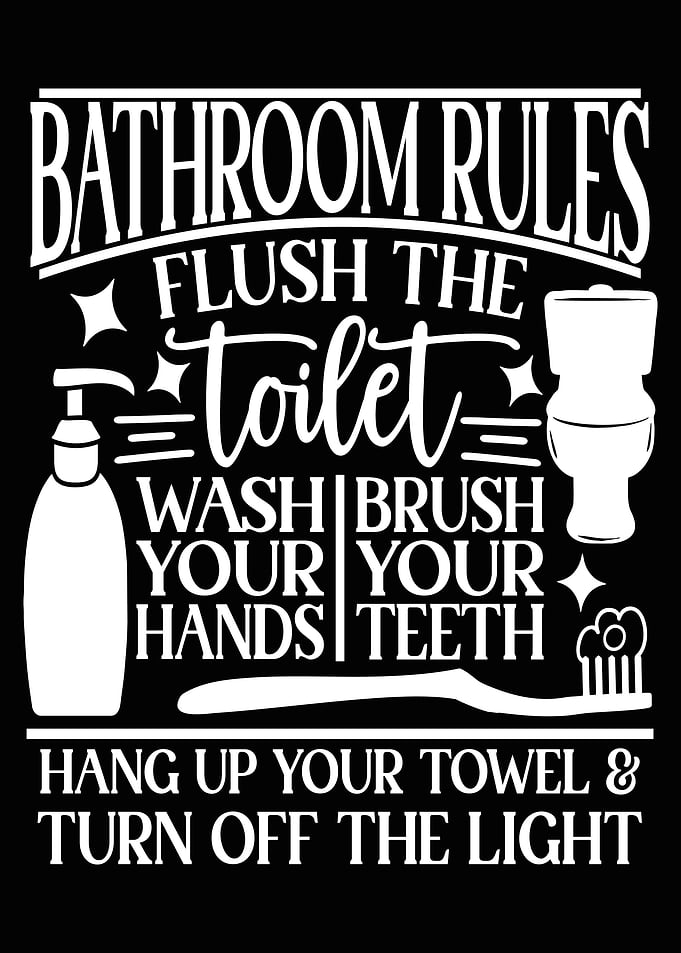 Bathroom Rules Poster