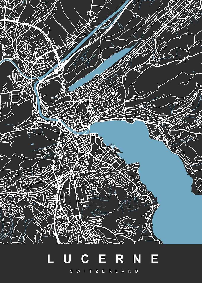 LUCERNE Map SWITZERLAND
