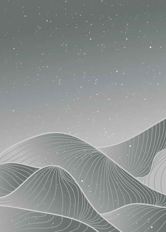 Abstract Mountain line art