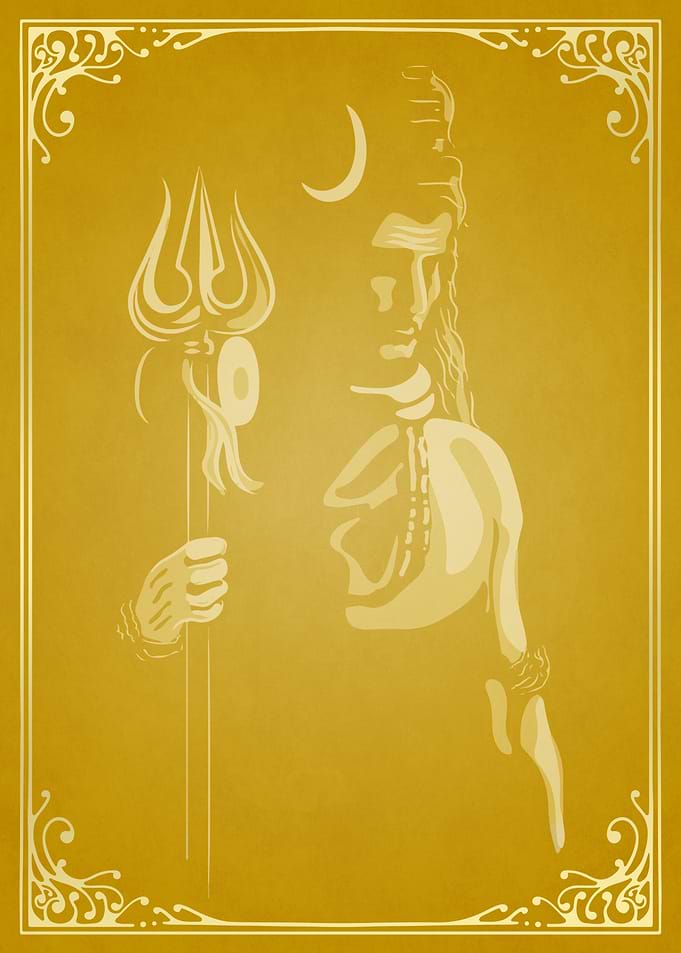 Lord Shiva Hindu Yellow