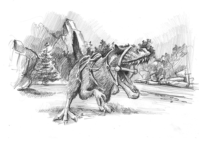 Yutyrannus Drawing