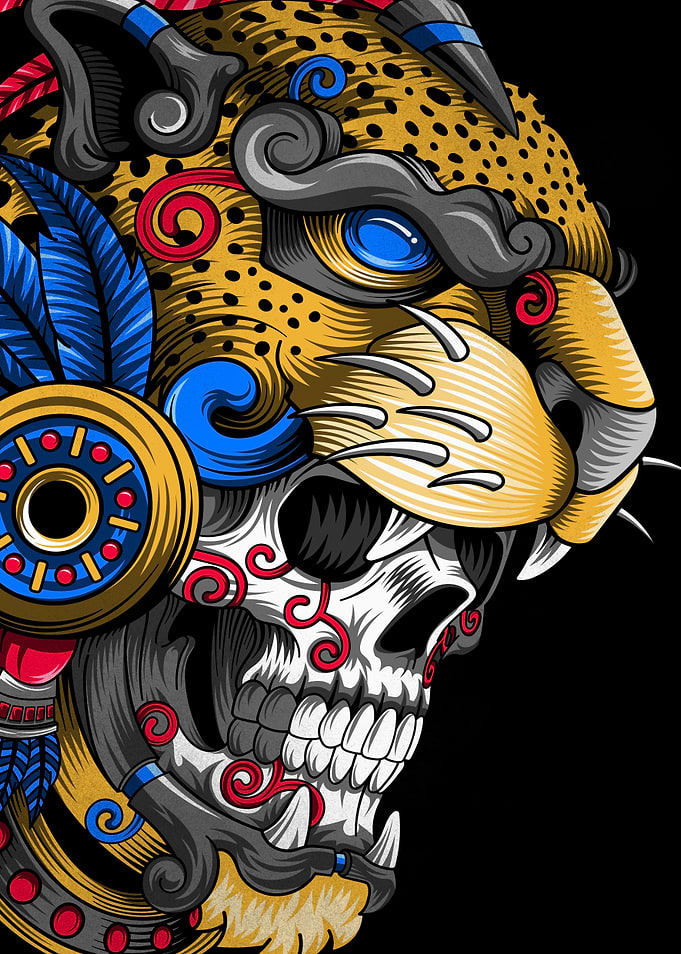 skull warrior aztec