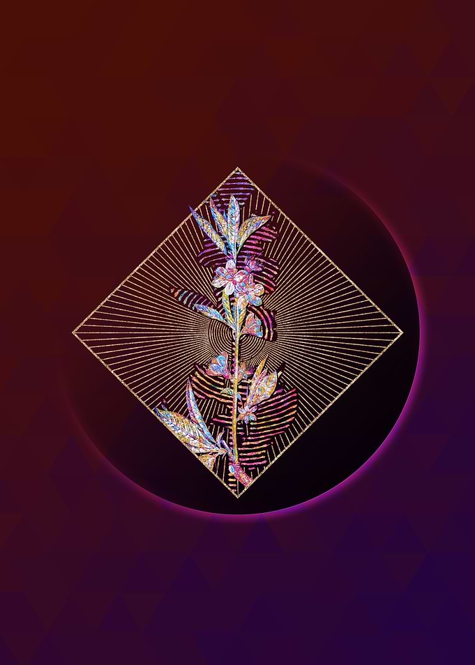 Pink Flower Branch Mosaic