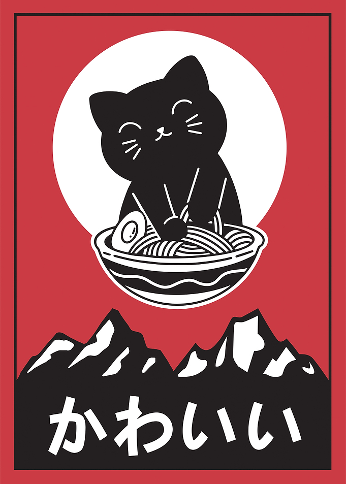 Japanese Neko Ramen Cat