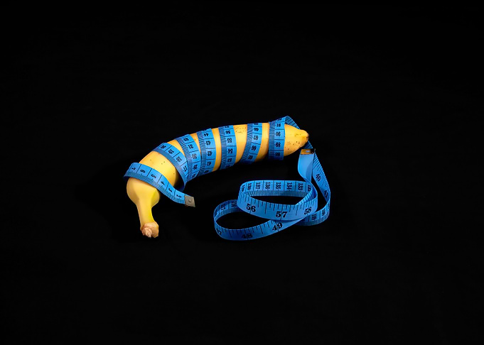 Banana wrapped with measur