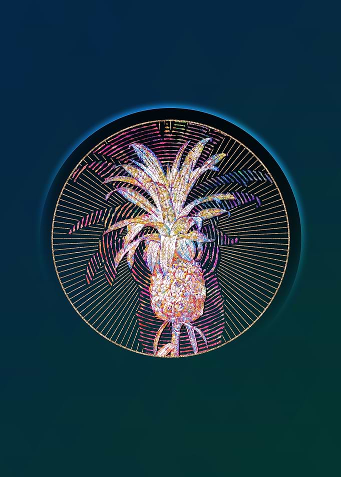 Geometric Mosaic Pineapple