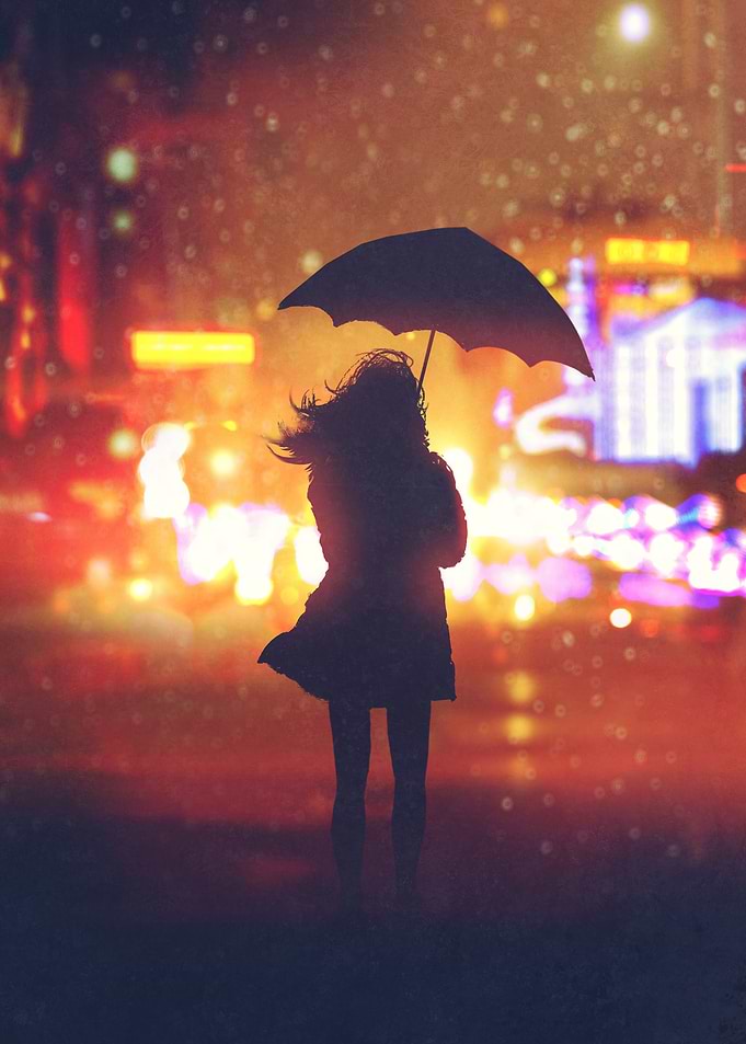 silent rainy night