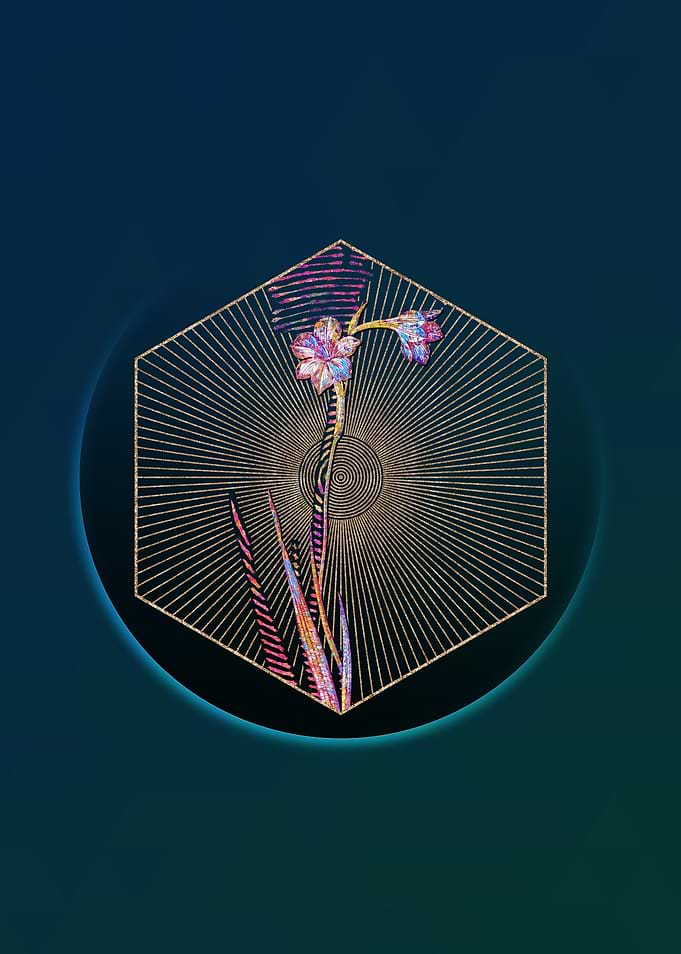 Sword Lily Floral Mosaic