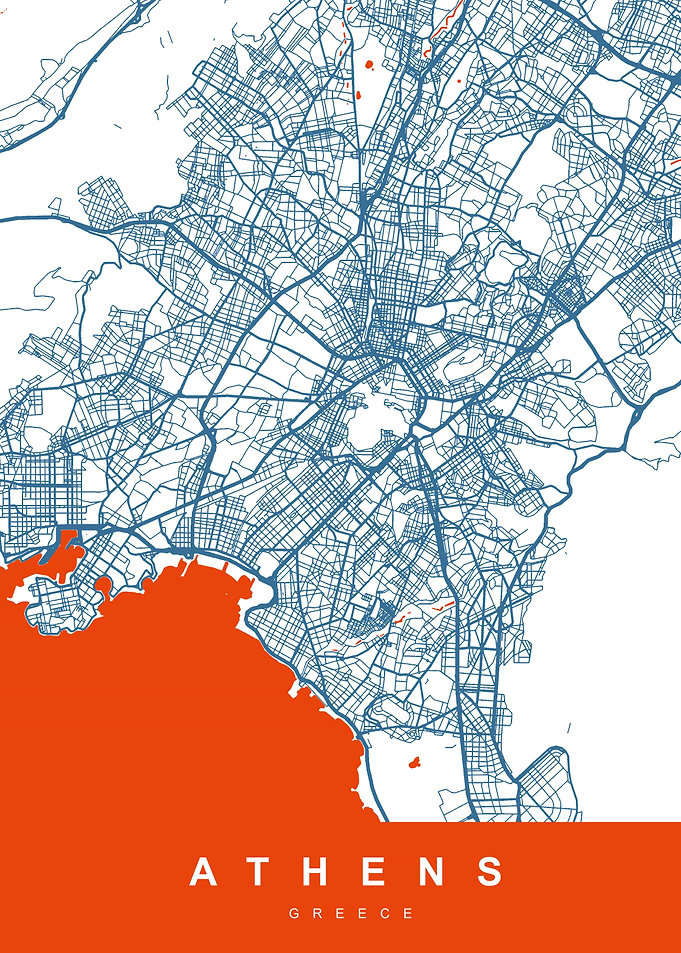 ATHENS Map GREECE