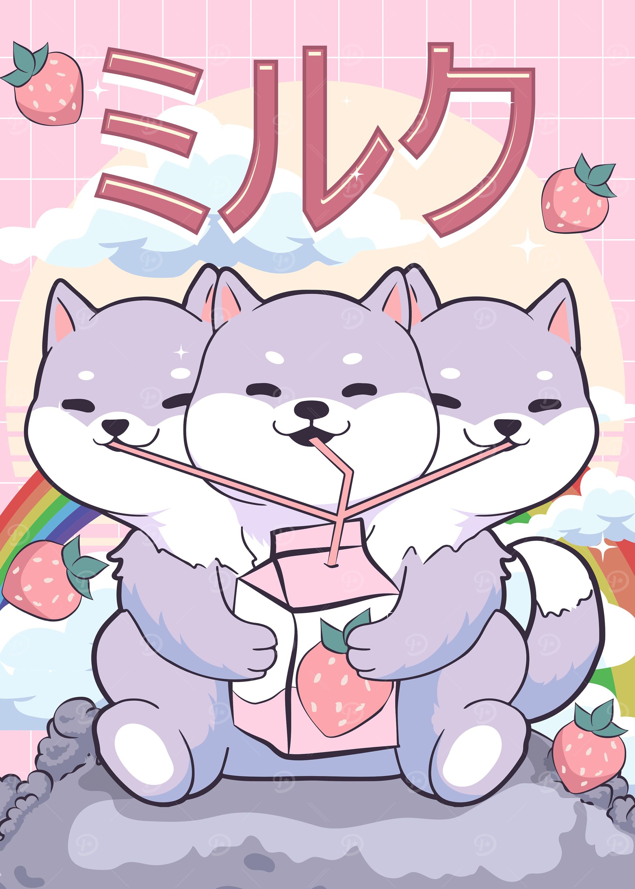 Kawaii Cerberus Strawberry