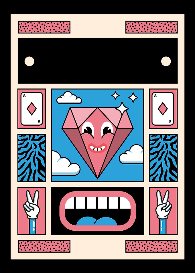 Retro poster diamond
