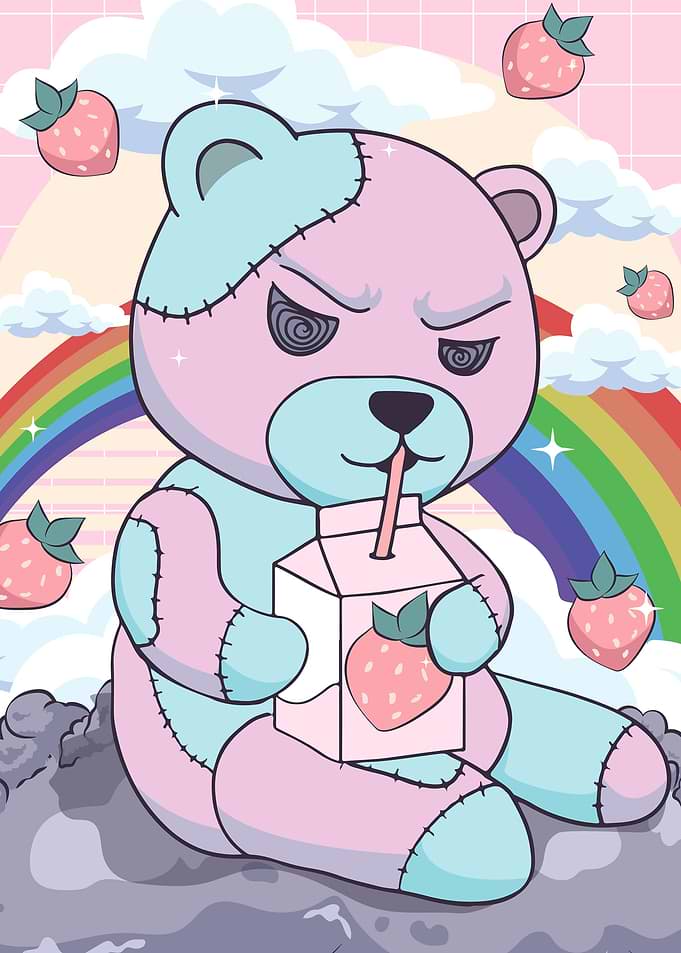 Kawaii Bear Voodoo Doll