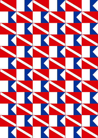 Diving Flag and Alpha Flag