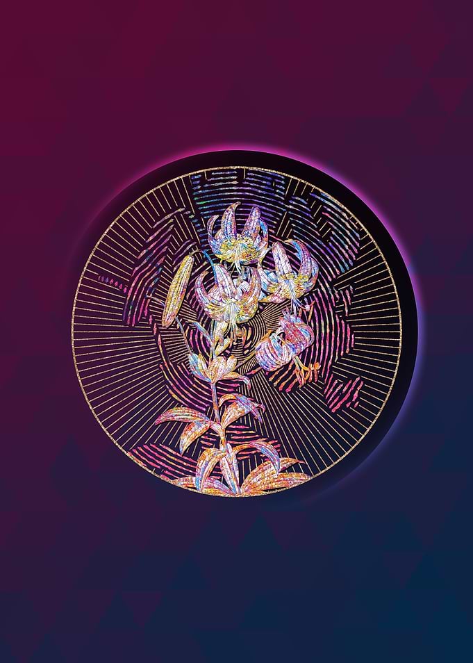 Turban Lily Floral Mosaic