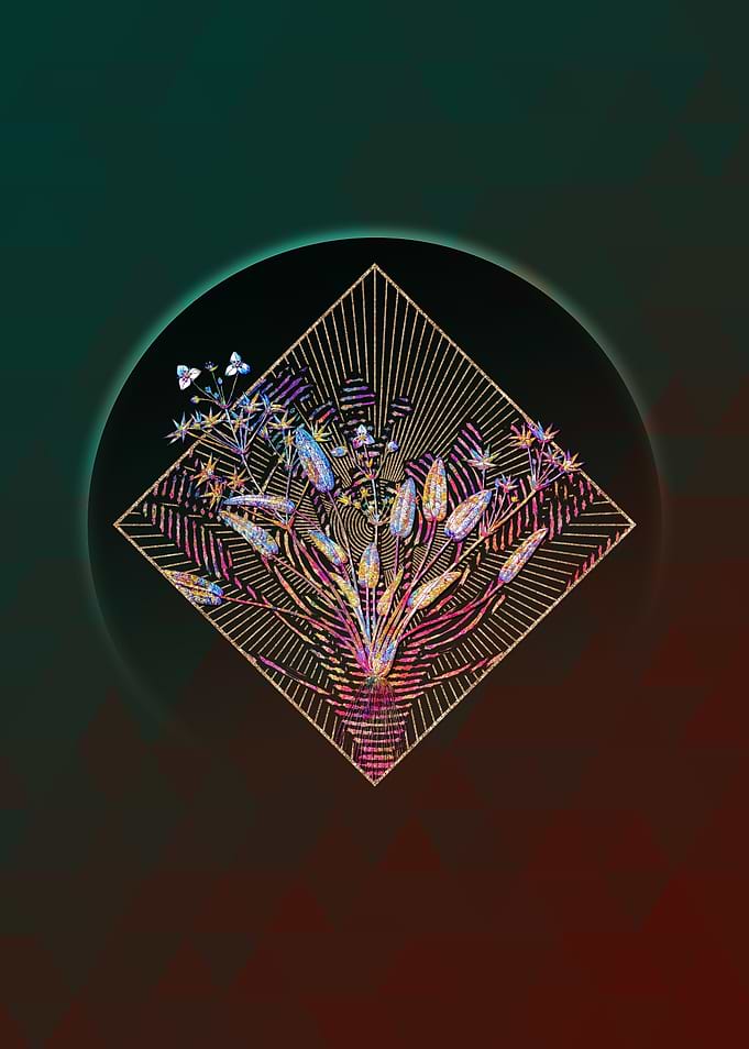 Geometric Mosaic Starfruit