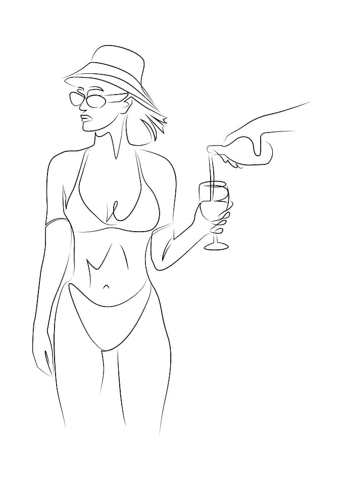 Woman with Wine Glass