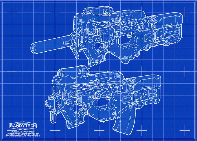 BLUEPRINT Futuristic P90