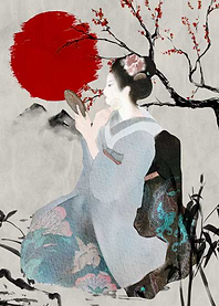 Japanese Girl Watercolor