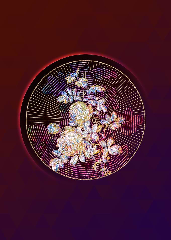 Sulphur Rose Floral Mosaic