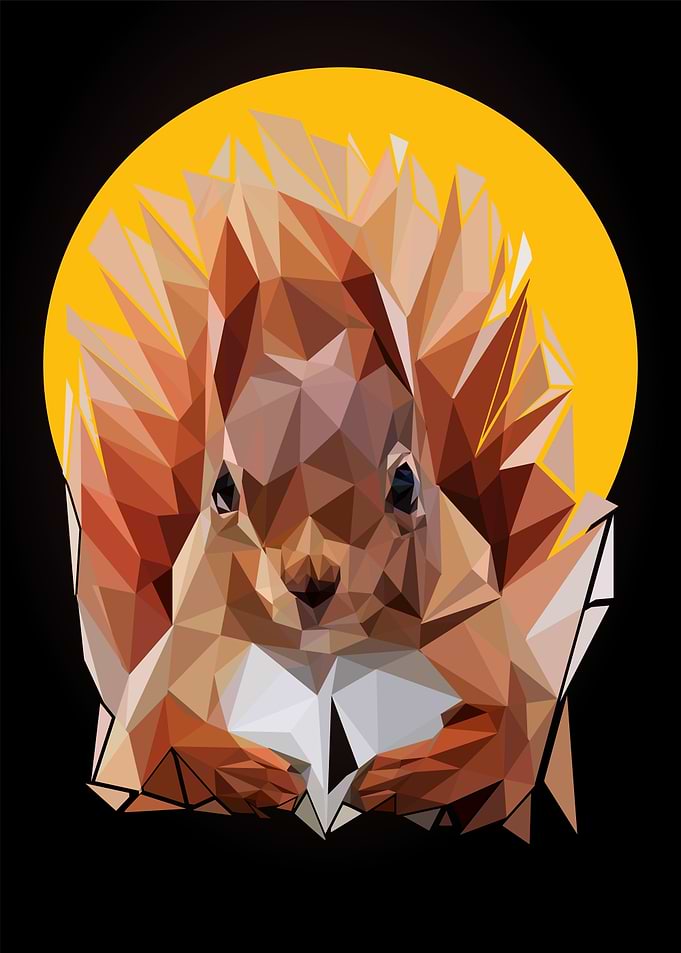 Eekhoorns pop art