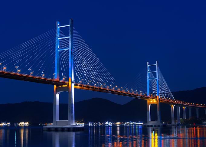dark bridge at night