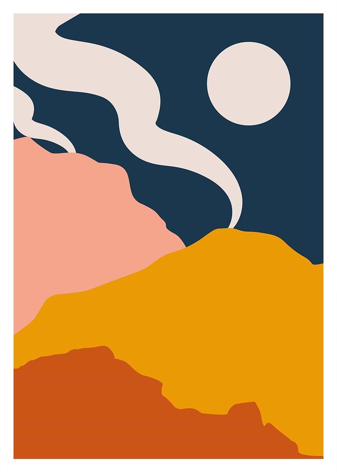Abstract boho minimalistic