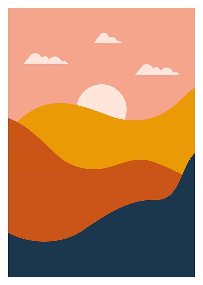 Abstract boho minimalistic