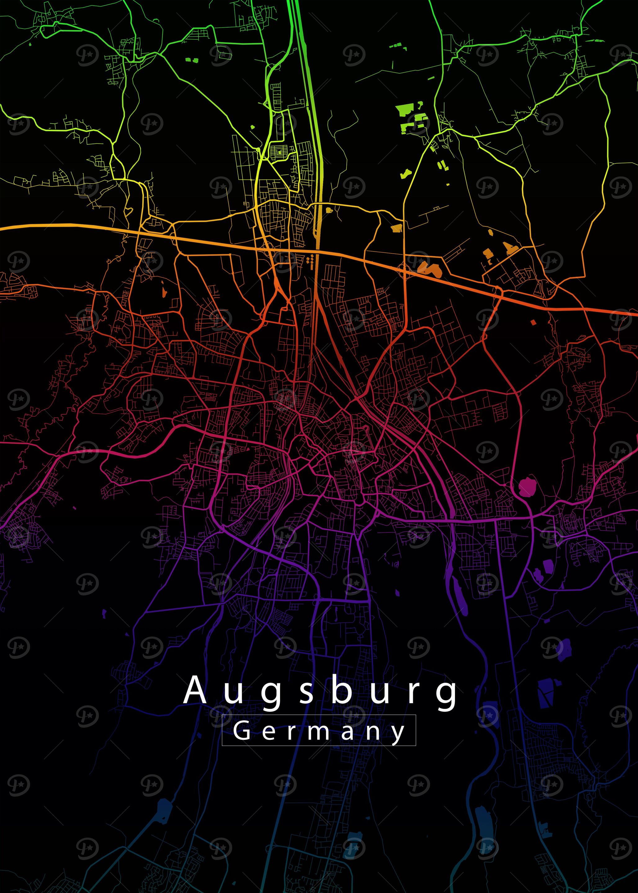 Augsburg City Map