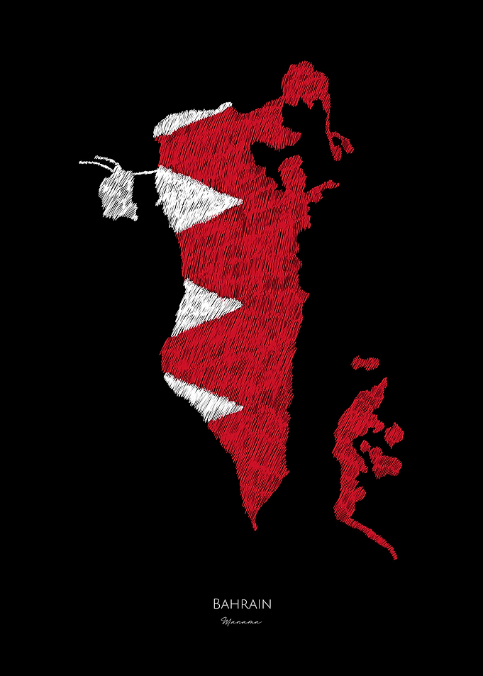Bahrain Manama Map Flag