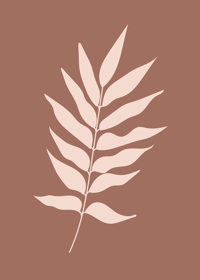Botanical single leaf art
