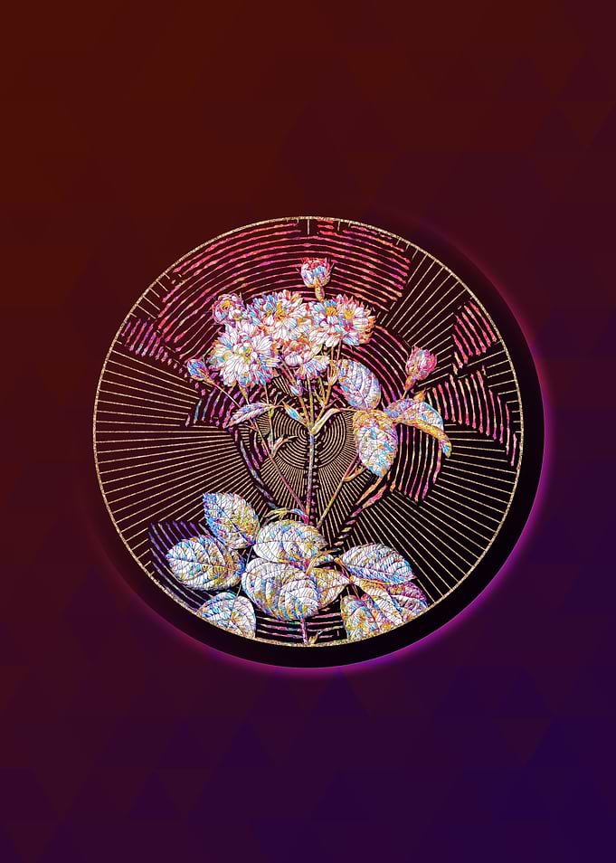 Pink Rosebush Mosaic