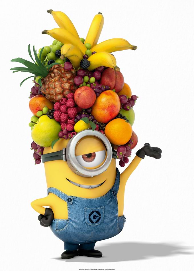 Carl with fruit hat