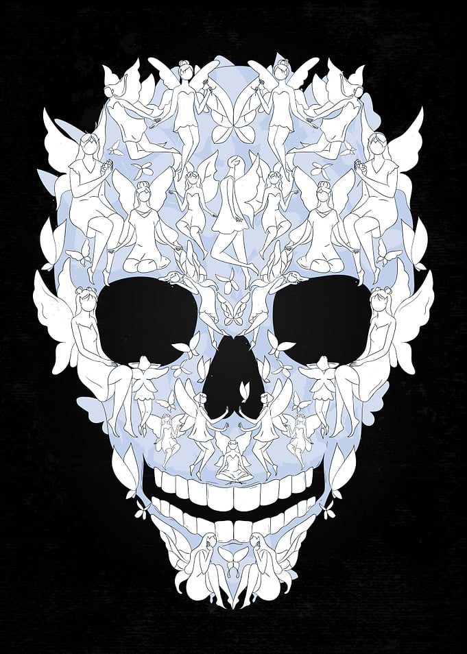 Fairy Skull Dark Art