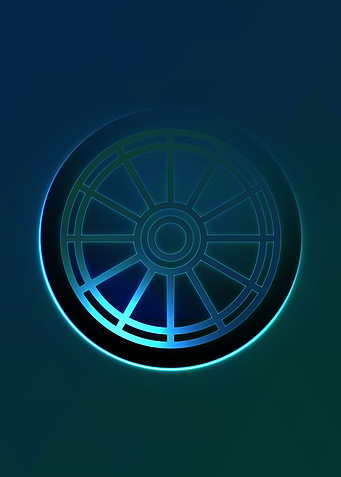Vector Neon Glyph Rune Art